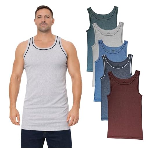 5 STK Unterhemd Herren Feinripp Tank Top Muskelshirt Männer (5XL, 5.Stück)