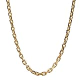  1,3 mm 50 cm 585-14 Karat Gelbgold Ankerkette diamantiert massiv Gold hochwertige Halskette 2,8 g