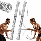 Cordless Ropeless Weighted Battle Rope Sticks, Portable Home Gym Workout Exercise for Full-Body Strength Training, Durable Fitness Accessories with Smooth Flow Design, Ideal for Indoor Cardio (Gray)