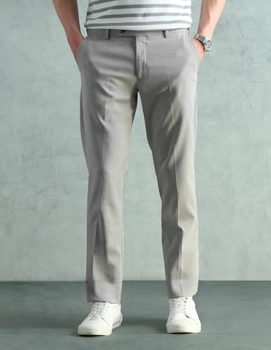 Image of Arrow Men's Tapered fit Textured Trousers