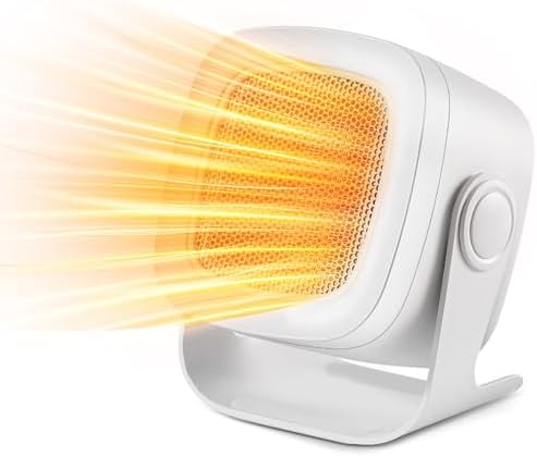 Calefactor Eléctrico, Mini Calefactor Cerámico, Calefactor Ventilador Portátil Calefactor de Aire 2...