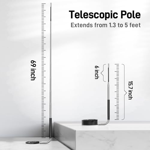 Teslong MS450 Cámara Endoscópica Telescópica de 5FT para Inspección de Techo y Cielo Raso miniatura 4