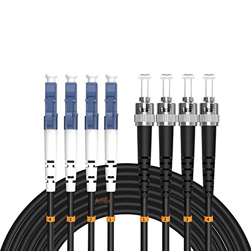 Cable fibra óptica LC a ST exterior para conectar naves industriales a 75 metros