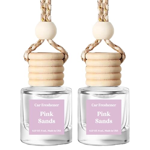 C Classy Car Air Freshener Hanging 2 Pack, Pink Sands Essential Oil Diffuser for Cars, Long-Lasting Fragrance, Cute Car Accessories, C ar Air Fresheners for Women & Men Gift, Made in USA