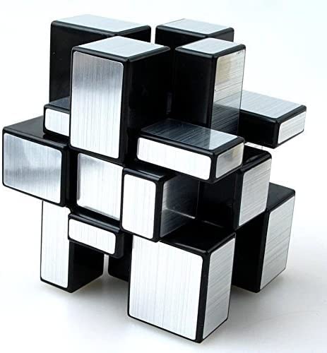 Image of Magic Cube Smoothly Stickerless High Speed for Kids - Speedy Stress Buster Brainstorming Puzzle Game, Mind Games for 14 Years and Up - Multi (Mirror Silver 3x3)