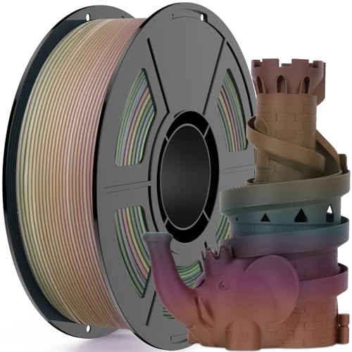 Image of Matte Rainbow PLA 3D Printer Filament, Multi-Color Changing PLA Filament 1.75mm, Matte Finish&High Precision 3D Printing Filament, 1kg Spool Solar Horizon, Fits for Most FDM 3D Printers