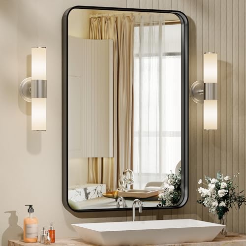 Snapklik.com : Hasipu Black Bathroom Vanity Mirror 20 X 28 Inch ...