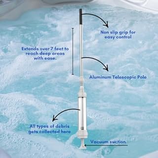 Spa Vacuum – Self-Contained Manual Cleaner for Hot Tubs, Spas & Pools