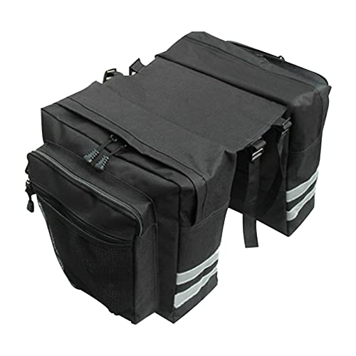 Londehuhai Bike Panniers Bag, 30L Waterproof Bicycle Trunk Bag Ebike Saddle Bags Bike Rack Bag with Reflective Trim with Reflective Trim for Grocery Shopping Commuter(COLOR:black) - Thumbnail 7