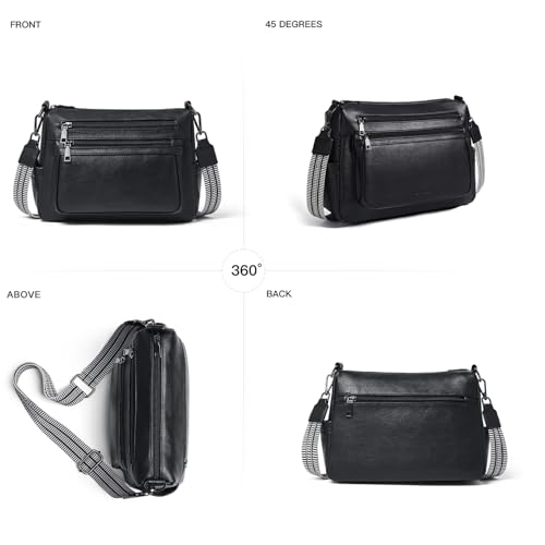 Image of Bluome Crossbody Purses for Women, Medium Large Faux Leather Crossbody Bags Lightweight Sling Bag Shoulder Handbags