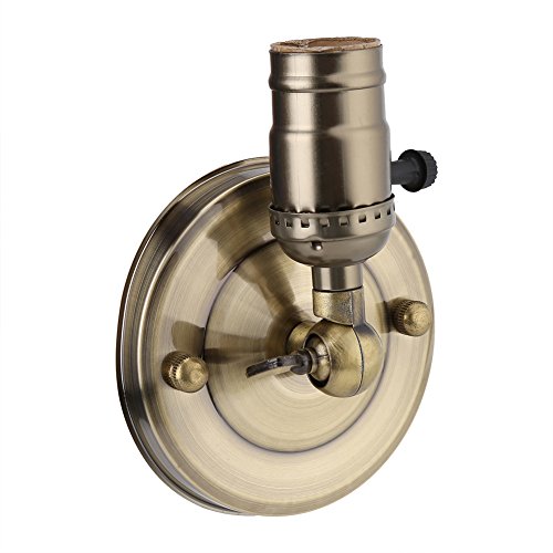 Vintage E27 Metalen Wandlamp Lamphouder met Schakelaar Lamphouder voor Keuken Thuis Eetkamer Loft Coffee Bar (Brons
