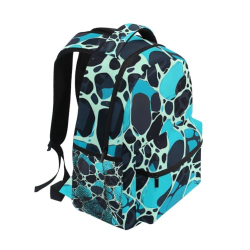 Sac à dos imprimé léopard bleu dessin animé pour école - 2