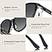 AVAWAY Round Womens Sunglasses Polarized Trendy Black Acetate UV Protection Anti Glare Sun Shades Fashion Sunnies