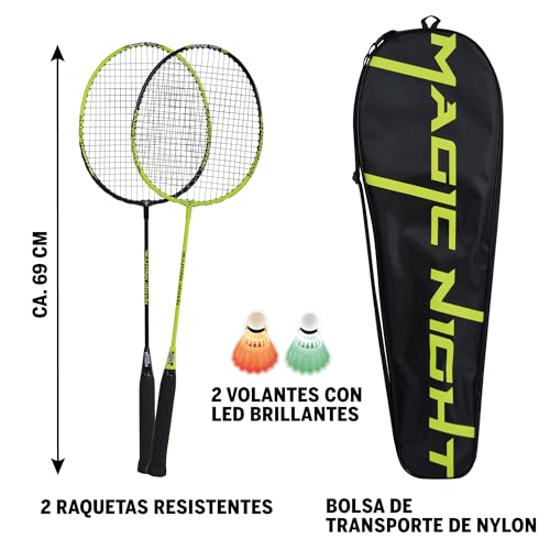 Set de bádminton con luces LED para jugar de noche Talbot Torro Magic Night con bolsa 2