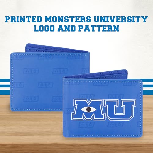 Image of Concept One Disney Pixar Monsters Inc Wallet, Monsters University Slim Bifold Wallet with Decorative Tin Case for Men and Women, Multicolor