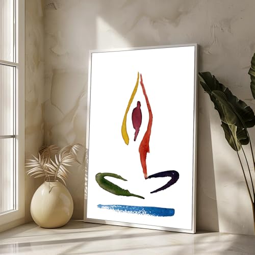 Peinture murale minimaliste abstraite aquarelle toile 70x100