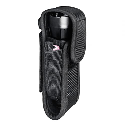 Pochette Lampe Poche, Pochette Ceinture Lampe Poche Verticale en Nylon pour Étui Lampe Poche Tactique pour Ceinture Sécurité Militaire Police