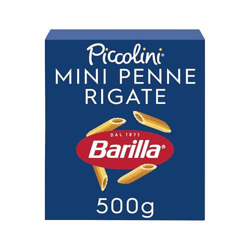 Barilla Pasta Mini Penne Rigate Piccolini, Pasta Corta di Semola di Grano Duro, 500 gr