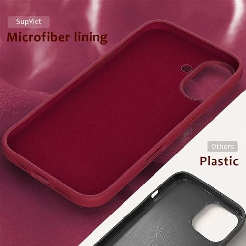 Image of ArmourPro Silicone Back Case for iPhone 16, Soft-Touch Case | Wine