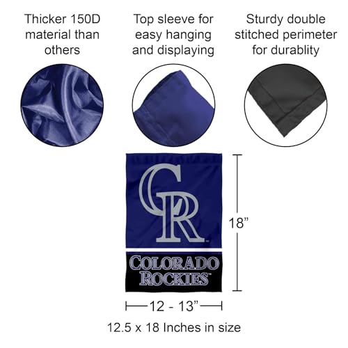 Drapeau de jardin Colorado Rockies WinCraft double face décoration MLB