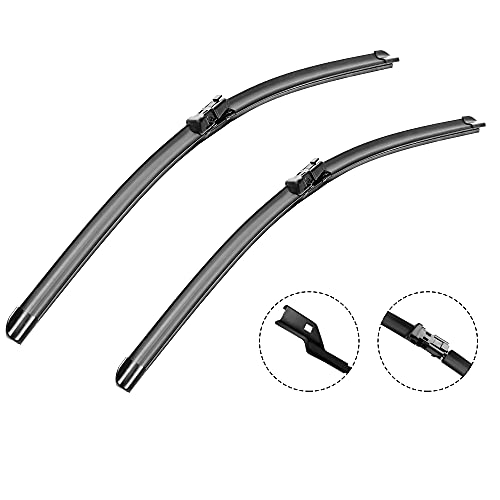 AECIWELL Windshield Wiper Blade Wiper Set 24"+17" (Top Lock 19mm,Set of 2) Fits GMC Terrain 2010-2017,Chevy Equinox 2010-2017, Ford Kuga MK1 2008-2012 automotive replacement windshield wiper blades
