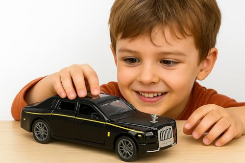 Image of Rolls Royce Phantom Die-Cast Toy Car - 1:36 Scale Pull Back Alloy Vehicle with Openable Doors - Luxury Car Model for Boys, Kids & Collectors - Classic Gift Toy (Color As Per Stock)