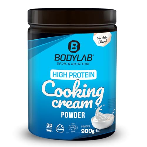 Bodylab24 High Protein Cooking Cream Powder 900g - jetzt NEU: optimierte Formel, mit 26 g Protein je Portion, fett- & kalorienarm, ideale Sahne-Alternative zum Kochen & Backen