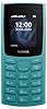 Nokia 105 2G Feature Phone with long-lasting battery, 12 hours of talk-time, wireless FM radio, large display, and tactile keyboard, Dual Sim - Cyan