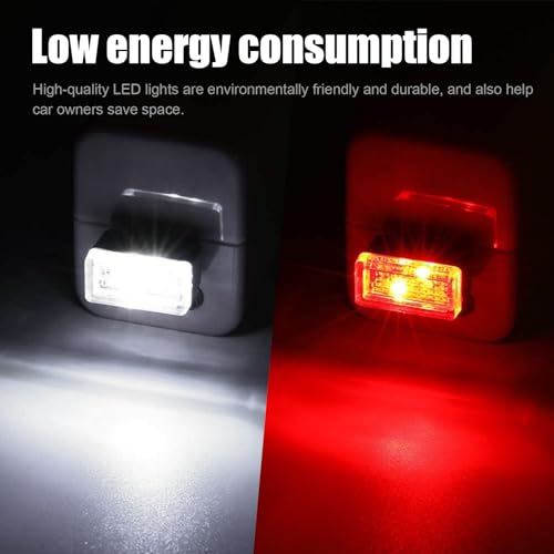 image for Ziciner 4 PCS USB LED Car Interior Atmosphere Lamp, Portable Mini LED 