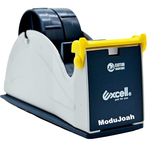 MDJ Excell Premium Steel 3 inch Core Metal Multi-Roll Desktop Tape Dispenser for Masking, Packing, Shipping, Packaging, Heat Transfer and Painter (2-inch Wide)