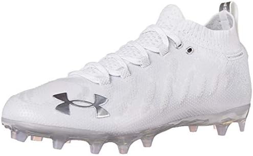 Under Armour mens Spotlight Lux Mc Football Shoe, White (100 Metallic Silver, 8.5 US