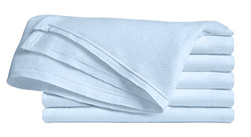 Clips N Grips Birdseye Flatfold Cloth Diapers, 12 Count (Baby Blue)