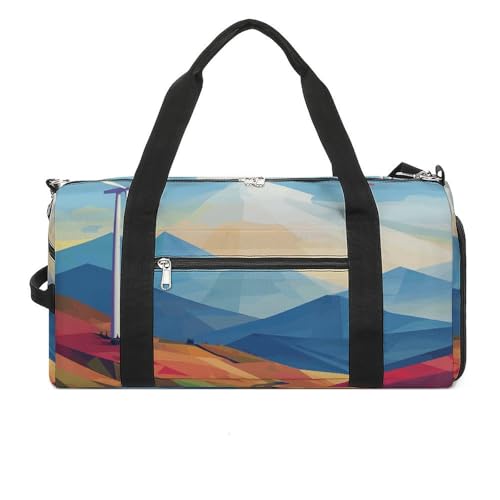 Sac de sport avec rangement chaussures pour séparer vos affaires de gym avec style Art Déco