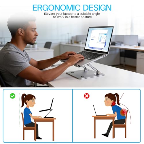 Support ordinateur portable de bureau pour le télétravail