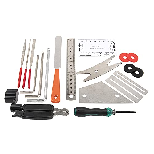 20Pcs Yootones Guitar Tool Kit Repairing Maintenance Tools With String Organizer Guitar Winder String Cutter String Action Ruler Gauge #TOP1