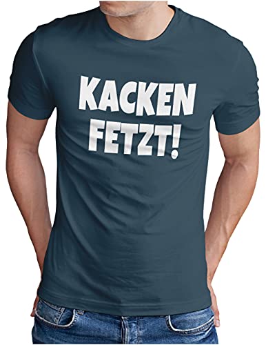 T-shirt humoristique homme Kacken fetzt noir S au 5XL