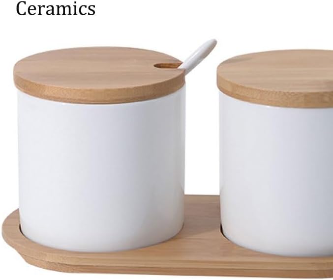 Ceramic Seasoning Bottle Kitchen Storage Jar Three Piece Set for Household Use