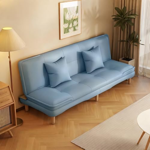 ソファーベッド2/ 3人掛け 折り畳み おしゃれ ソファーベット 北欧モダンデコ ソファベッド ソファー け リクライニング 一人暮らし ベッド シングル(青,180*60*75cm)