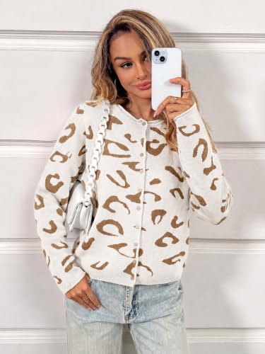 Image of Saodimallsu Womens Striped Cardigan Long Sleeve Button Down Knit Tops | Cute Lightweight Sweaters, Casual, Oversized Loose Fit, Open Front, Cozy Soft, Fall 2026 Fashion Winter