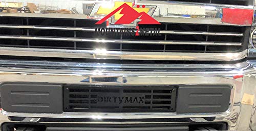 Mountains2Metal "Dirtymax" Stainless Steel Powder Coated Black Bumper Grille Insert Compatible With 2015-2019 Chevy Silverado 2500 3500 Hd M2M #400-70-1 #TOP3