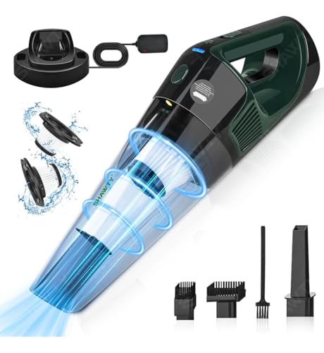 Opiniones y reviews de Aspiradoras de mano al mejor precio. 42 SHAWTY Aspiradora De Mano Portátil,9500 PA Aspirador De Mano Inalambrica, 800ml De Capacidad Aspiradora En Seco y Húmedo, Filtro*2 Luz LED, para Auto y Hogar