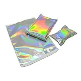 100Pcs Poly Mailers Holographic Metallic Aluminum Foil Glitter Bag Shipping Envelopes Mailing Self...