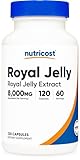 Nutricost Royal Jelly (8,000mg Equivalent) 120 Capsules - Royal Jelly Extract, GMO-Free, Gluten-Free, 60 Servings