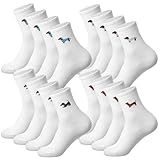 Jadive 8 Paar Dackel Geschenke für Damen Dackel Socken mit Stickerei Tennissocken mit Hunde Motiv Lustige Crew Socken für Freunde Geburtstags Hundeliebhaber