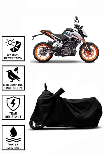 Image of Heavy Duty Waterproof Scooty & Bike Cover for KTM Duke 125 - UV Resistant, Dustproof & Rain Protection, All-Weather Outdoor Cover for Bikes & Scooty with Buckle Straps