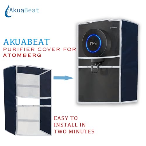 Image of Water Purifier Cover Compatible with Atomberg Intellon RO+UV+UF+Alkaliser - Dustproof, Waterproof, Oil Stain Protection, Transparent Front, Velcro Closure, Fits Wall-Mounted /Table-Top