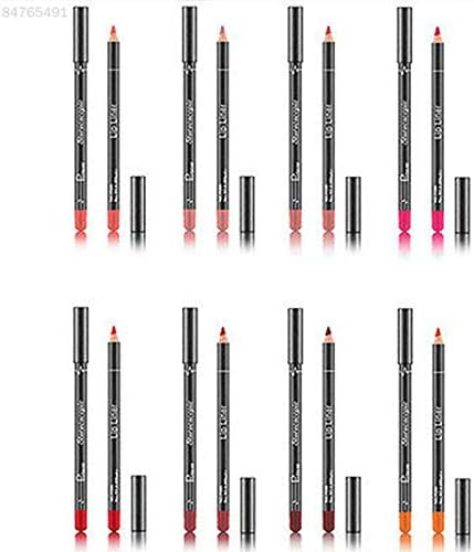 ELECTROPRIME C4B4 Professional Waterproof Set Makeup Pencil Matte Lipstick Lip Liner Pen Cosm