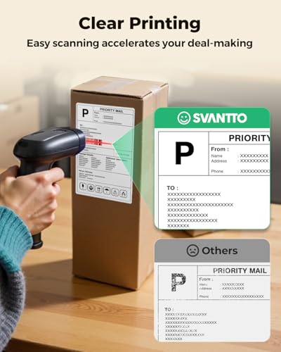 Image of SVANTTO 4x6 Thermal Label Printer+220 Pcs 4x6 Thermal Labels
