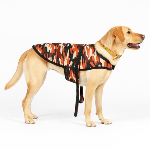 Image of Dog Winter Jacket & Coat for Large Dogs | Warm Padded Waterproof Pet Jacket with Adjustable Straps | Windproof Cold Weather Coat for Labrador, Golden Retriever, German Shepherd (24 Inch)