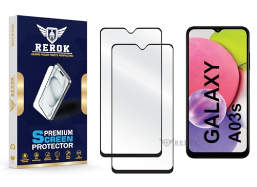 Image of Gorilla Tempered Glass Screen Protector Compatible with Samsung Galaxy A03s [Pack of 2] | Edge-to-Edge, Bubble-Free, Case Friendly, Easy Installation Kit